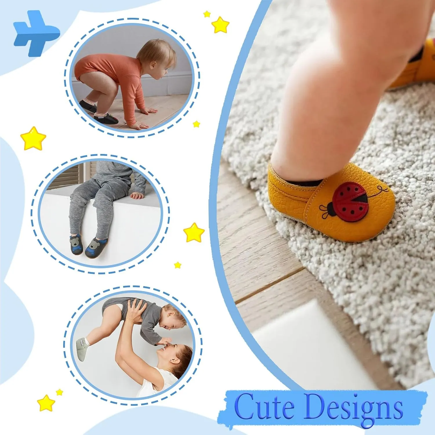 YIHAKIDS Soft Sole Baby Girls Boys Shoes Infant Toddler Leather Moccasins Slippers First Walker Crib Shoes Unisex 0-36 Months