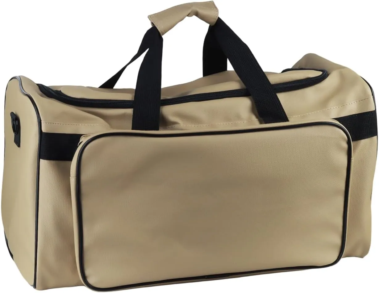 YXQ Sneaker Bag, 30L Large Capacity Multi-Function 4-Layer Gym Bag with Durable Shoulder Strap Adjustable Waterproof Travel Bag for Men,Light khaki